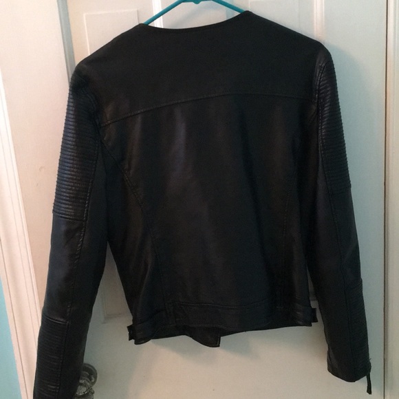 *CLASSIC* Topshop Faux Leather Moto Jacket - Picture 2 of 3